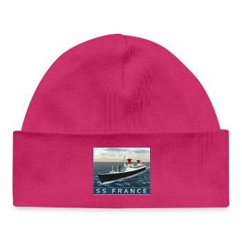 S.S. France at sea - Bonnet bébé bio - hot pink - Devant