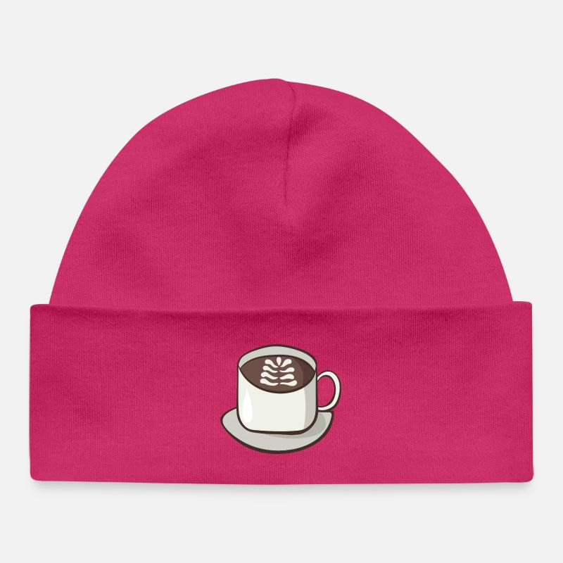 Cappuccino - Bonnet bébé bio - hot pink
