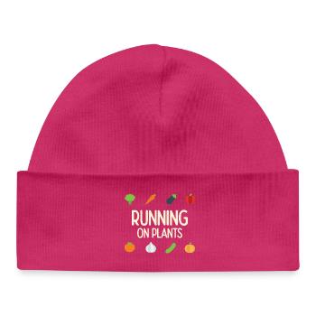 Running On Plants - Baby Organic Beanie - hot pink - Front