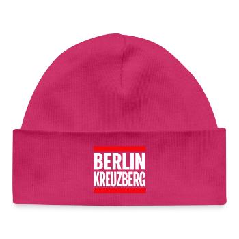 Berlin Kreuzberg Typographie audacieuse - Bonnet bébé bio - hot pink - Devant