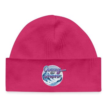 Winter, Mountains, Snow - Baby Organic Beanie - hot pink - Front