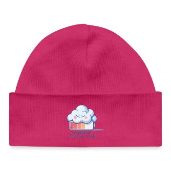 Humour numérique – Mentalement en mode basse consommation - Bonnet bébé bio - hot pink - Devant