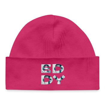 Eddy Cracked Glyphs - Baby Organic Beanie - hot pink - Front