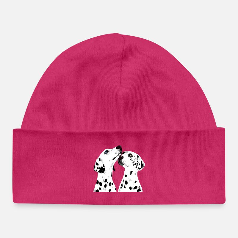 Deux Dalmatiens - Bonnet bébé bio - hot pink