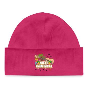 Hawaiian Ukulele Uke Christmas - Baby Organic Mütze - hot Pink - Vorne