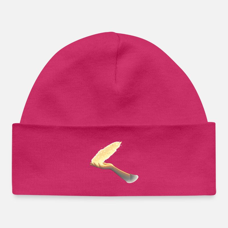 Lâcher prise – un signe silencieux - Bonnet bébé bio - hot pink