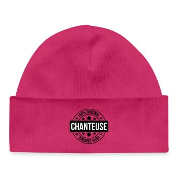 Singer - Singing - Song - Baby Organic Beanie - hot pink - Front