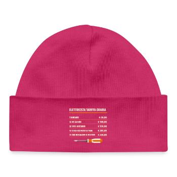 Electrician Hourly Rate Funny Prank - Baby Organic Beanie - hot pink - Front