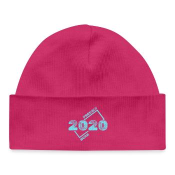 Born in 2020 - Baby Organic Beanie - hot pink - Front