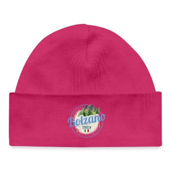 Bolzano, Trentin, Tyrol du Sud, Italie, souvenir vintage - Bonnet bébé bio - hot pink - Devant