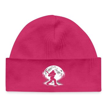 Bigfoot Baseball Spieler - Baby Organic Mütze - hot Pink - Vorne