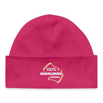 Music teacher as work - Baby Organic Beanie - hot pink - Front