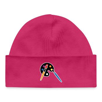 Painting, Color Palette, Brush, Art Icon - Baby Organic Beanie - hot pink - Front