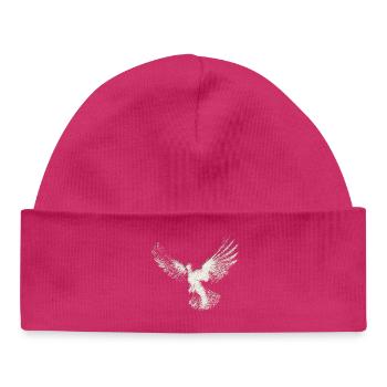 Pigeon | Holy Spirit Shirt | Christian Symbol - Baby Organic Beanie - hot pink - Front