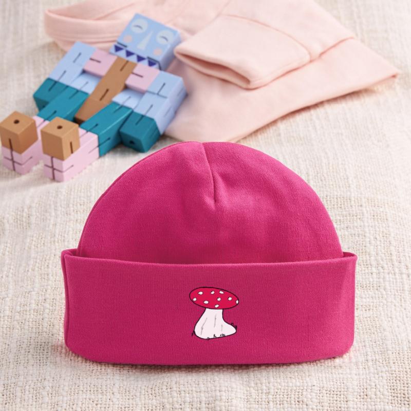 Red Toadstool Cartoon Pattern Baby Organic Beanie