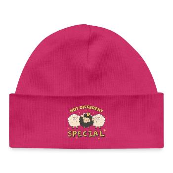 Personne spéciale Mouton Noir Drôle - Bonnet bébé bio - hot pink - Devant