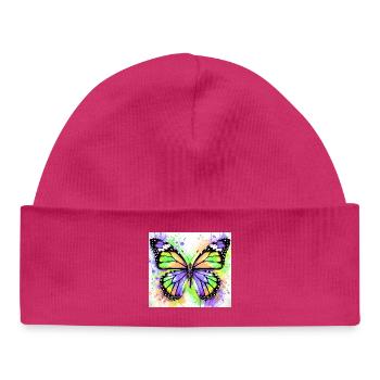 papillon - Bonnet bébé bio - hot pink - Devant
