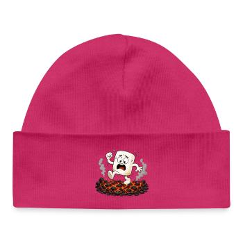 Marshmallow läuft über glühende Kohlen - Baby Organic Mütze - hot Pink - Vorne