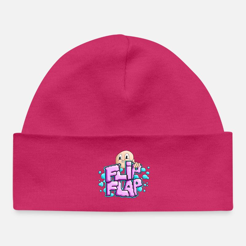 Flip Bulle Graffiti Amusant - Bonnet bébé bio - hot pink