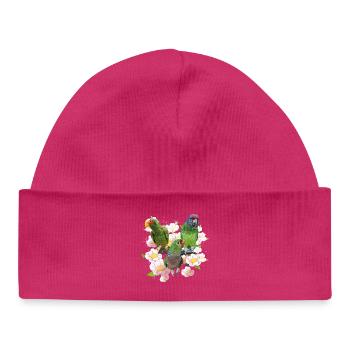 Parrots - Baby Organic Beanie - hot pink - Front