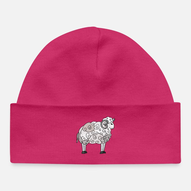 bélier - Bonnet bébé bio - hot pink