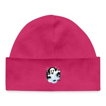 Cheerful Ghost Splash - Baby Organic Beanie - hot pink - Front