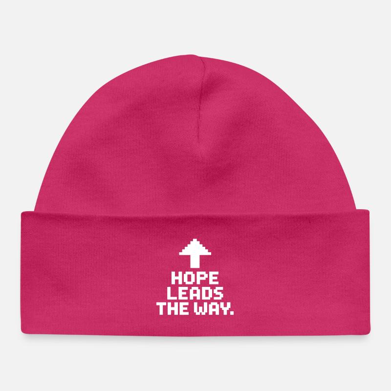 L’espoir montre le chemin. - Bonnet bébé bio - hot pink