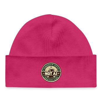 powered by coffee - Baby Organic Beanie - hot pink - Front