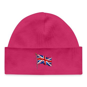 Drapeau de l’Angleterre de Grande-Bretagne - Bonnet bébé bio - hot pink - Devant