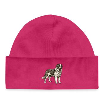 Bernardine Vintage Illustration - Bonnet bébé bio - hot pink - Devant