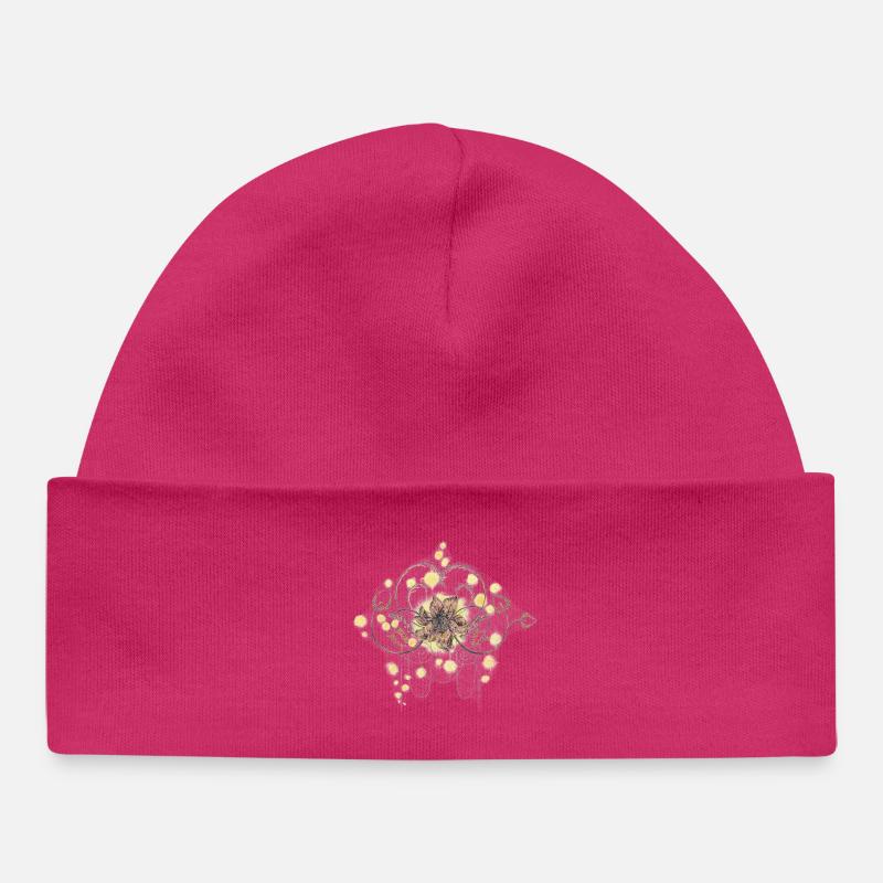05. Âme de Lumière - Bonnet bébé bio - hot pink