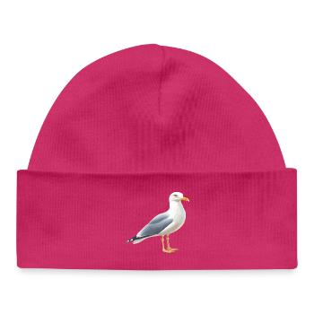 Mouette des nuages côtiers - Bonnet bébé bio - hot pink - Devant