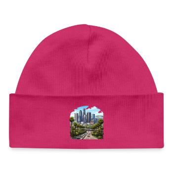 Los Angeles Usa - Baby Organic Beanie - hot pink - Front