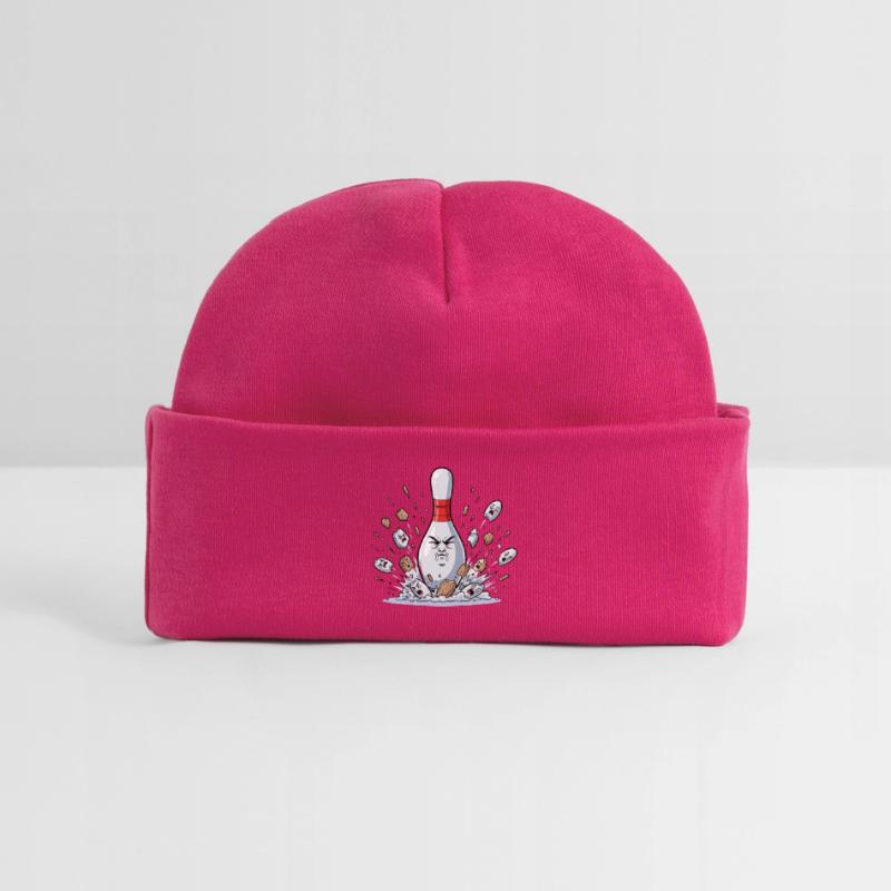 Exploding Bowling Pin Cartoon Baby Organic Beanie