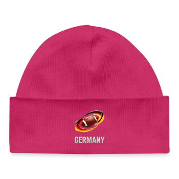 Deutschland Fußball Wirbel Grafik - Baby Organic Mütze - hot Pink - Vorne