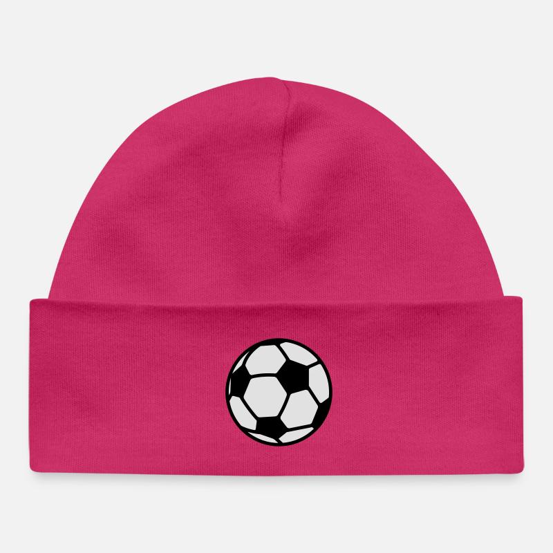 football - Bonnet bébé bio - hot pink