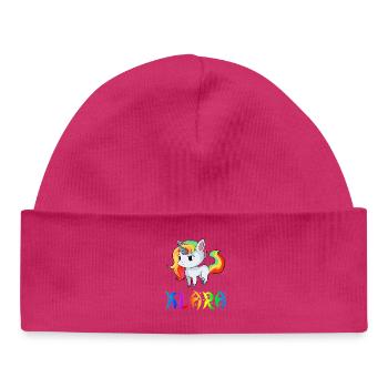 Clara unicorn - Baby Organic Beanie - hot pink - Front