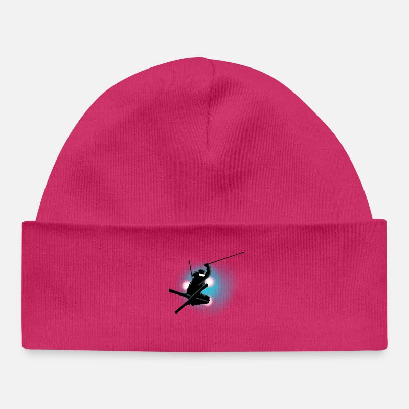 freestyle ski - Bonnet bébé bio - hot pink