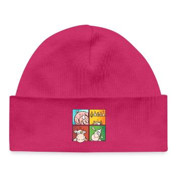 Funny Farm - Animaux - Bonnet bébé bio - hot pink - Devant