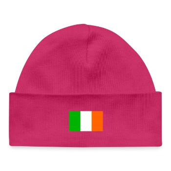 Irish Flag - Baby Organic Beanie - hot pink - Front