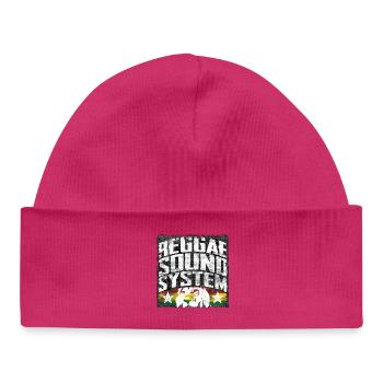 Reggae Sound System - Baby Organic Beanie - hot pink - Front
