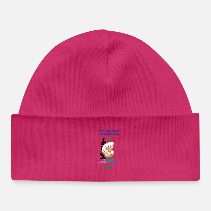Nouvelle Calédonie - Bonnet bébé bio - hot pink