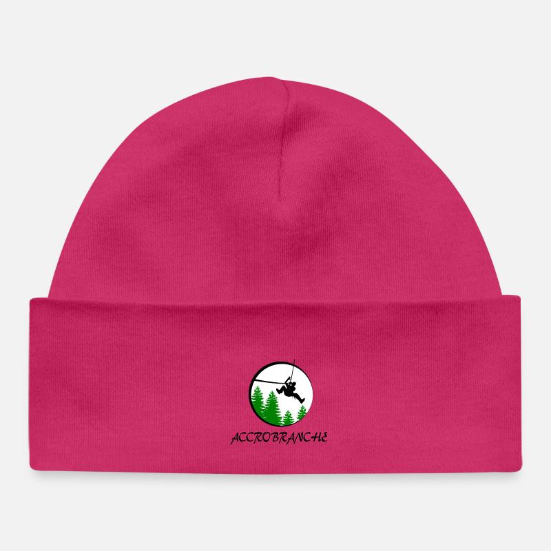 Accrobranche - Bonnet bébé bio - hot pink