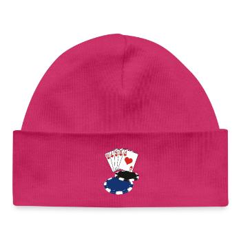 Poker - Bonnet bébé bio - hot pink - Devant