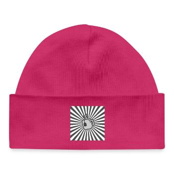 Sunburst Tea tasse de thé gris blanc-lever de soleil - Bonnet bébé bio - hot pink - Devant