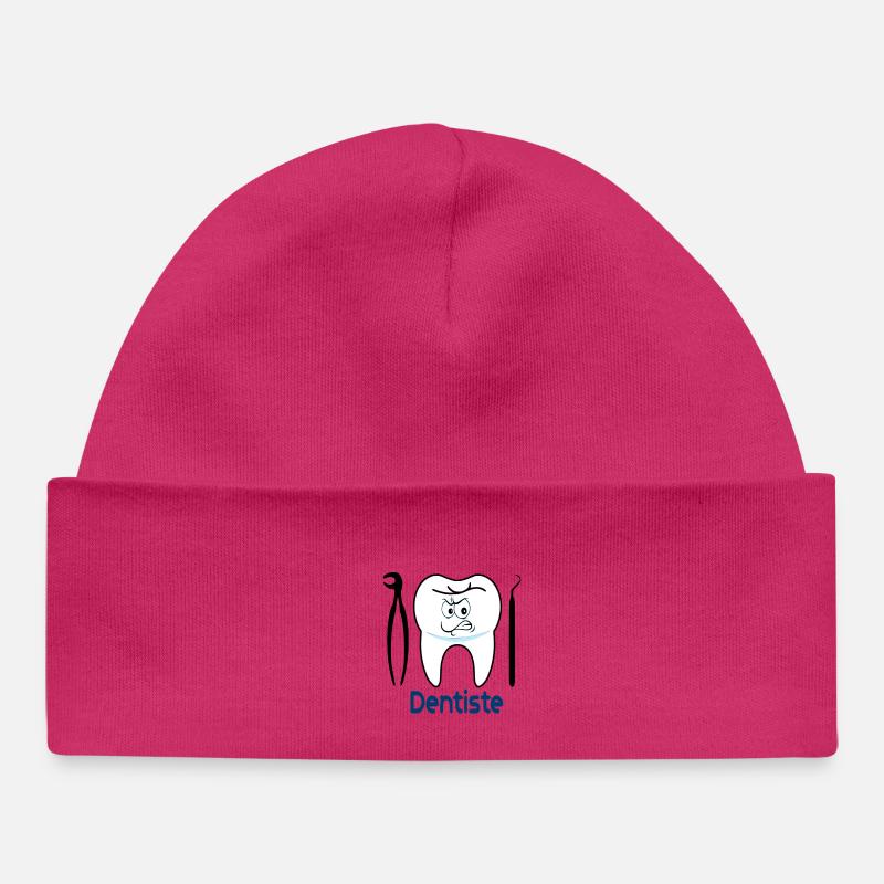 Dentiste - Bonnet bébé bio - hot pink