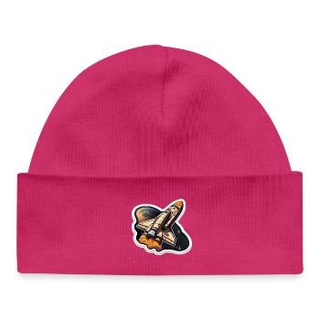 Space Rocket - Baby Organic Mütze - hot Pink - Vorne