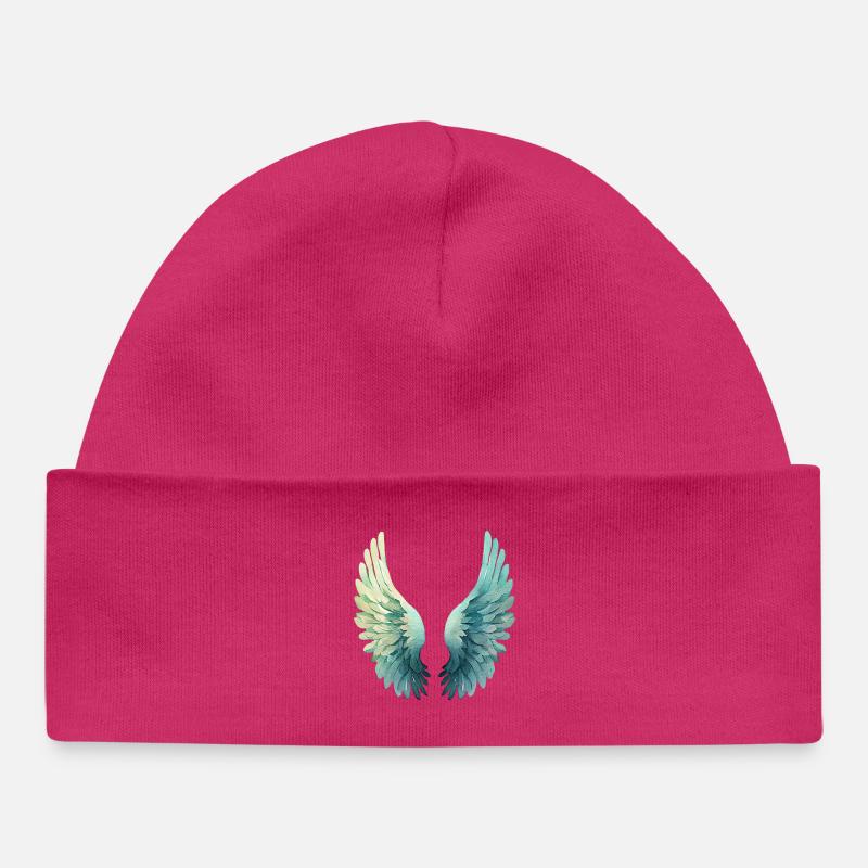Ailes d'Aqua Pastel pour la Sérénité - Bonnet bébé bio - hot pink