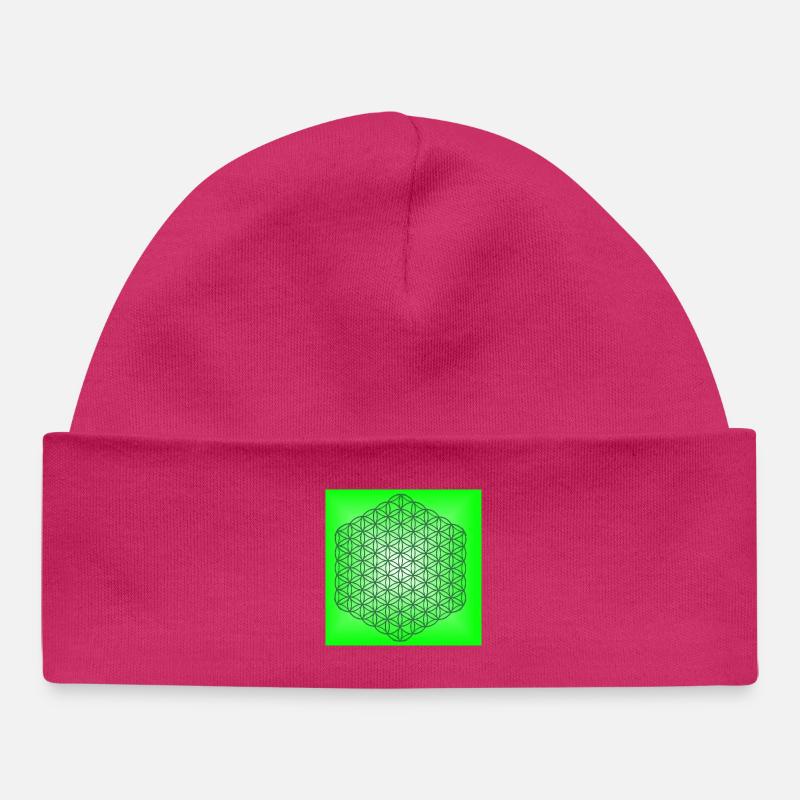 Fleur de Vie pour la Détente - 5ème Dimension - Bonnet bébé bio - hot pink