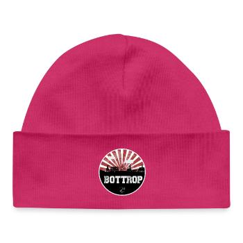 Bottrop Skyline Red & White - Baby Organic Beanie - hot pink - Front